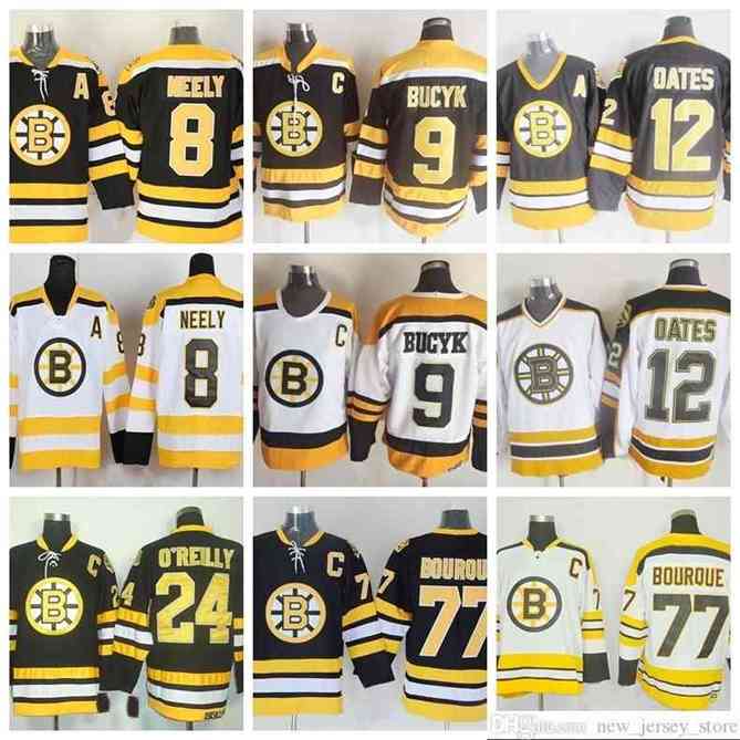 96 Wholesale Boston Bruins CCM 8 Cam Neely 9 Johnny Bucyk 12 Adam Oates 24 Terry O&#039;Reilly 77 Ray Bourque Ice Hockey Jerseys