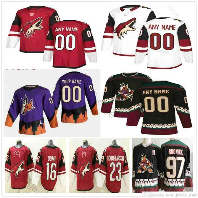 96 Custom Men Women Kids Youth Arizona Coyotes Jakob Chychrun Jason Demers Johan Larsson John Hayden Oesterle Kyle Capobianco Hockey Jerseys