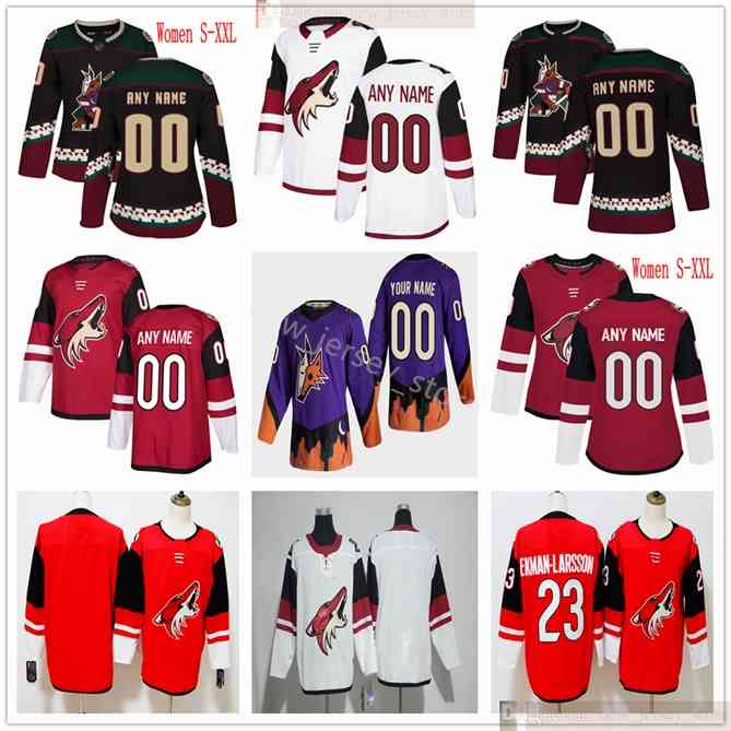 96 Custom 2021 Man Women Youth Kids Hockey Arizona Coyotes Taylor Hall Christian Dvorak Max Domi Alex Goligoski Fischer Barrett Hayton Conor
