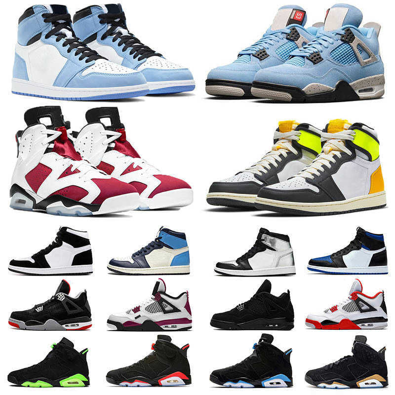 1s Men Women Basketball Shoes University Blue Carmine Black Infrared Bred Chicago 6 6s Royal Volt UNC Trainers 4 Sports SneakersSE2DUIM6