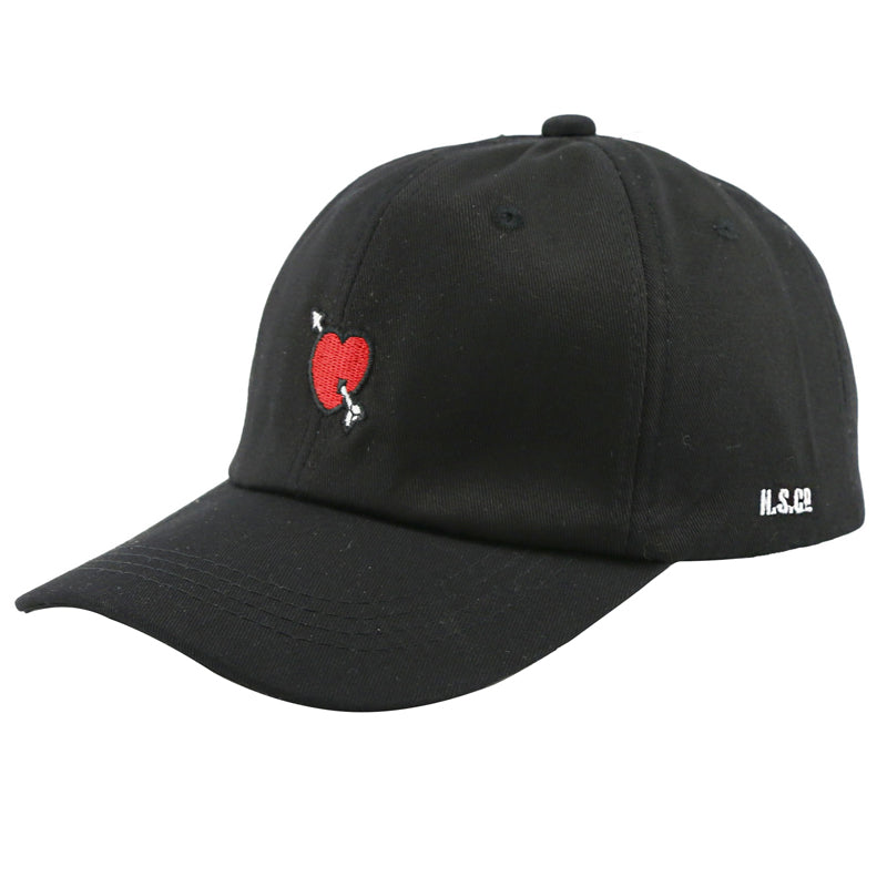 Heart Embroidered Cap Baseball Dad Hat Adjustable Strap Back for Men Women
