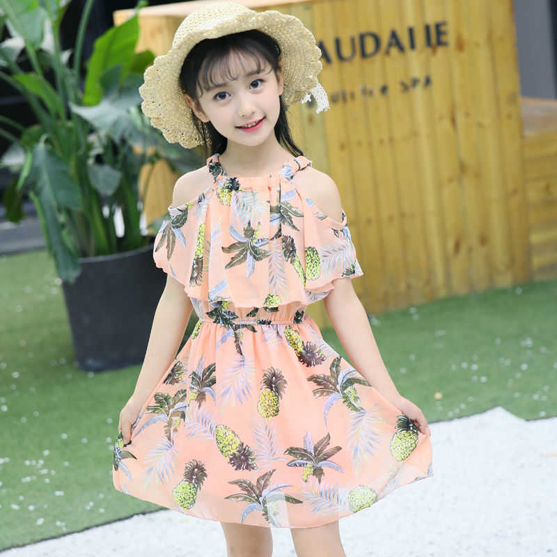 2021 Children&#039;s Clothing New Girls Summer Dress Fashion Chiffon Suspenders Girls Princess Dress Party Dresses for Girls 12 Year