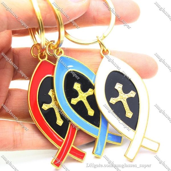 Jesus Fish Key Chain Christ Enamel Fishing Shape Cross Keychain Ladies Men Christianity Keys Chains Christmas Gifts
