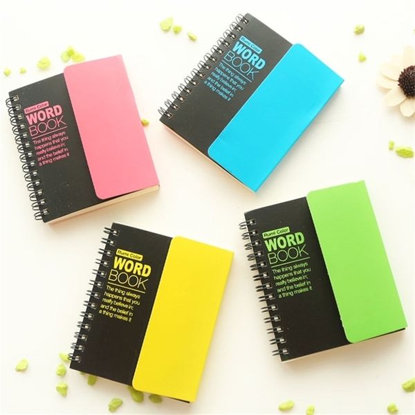 School Stationery Mini Words Book Mint Blue Vocabulary Notebook Fluorescence color language learning memory book small wordbook 210611