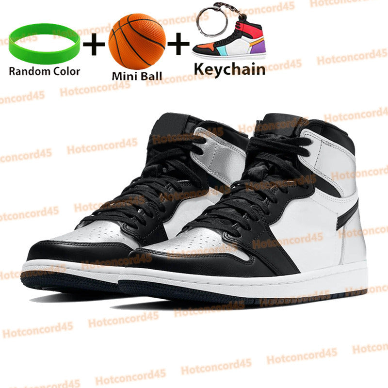 High 1 1s OG light smoke grey twist basketball shoes bred royal silver toe dark mocha UNC patent shadow lucky green chicago mid men sneakersZYYV