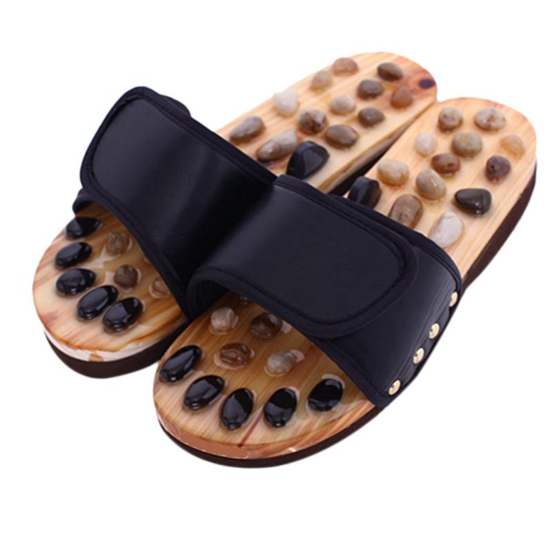 Slippers Pebble Stone Foot Massage Reflexology Feet Elderly Acupuncture Health Shoes Sandals Healthy Massager