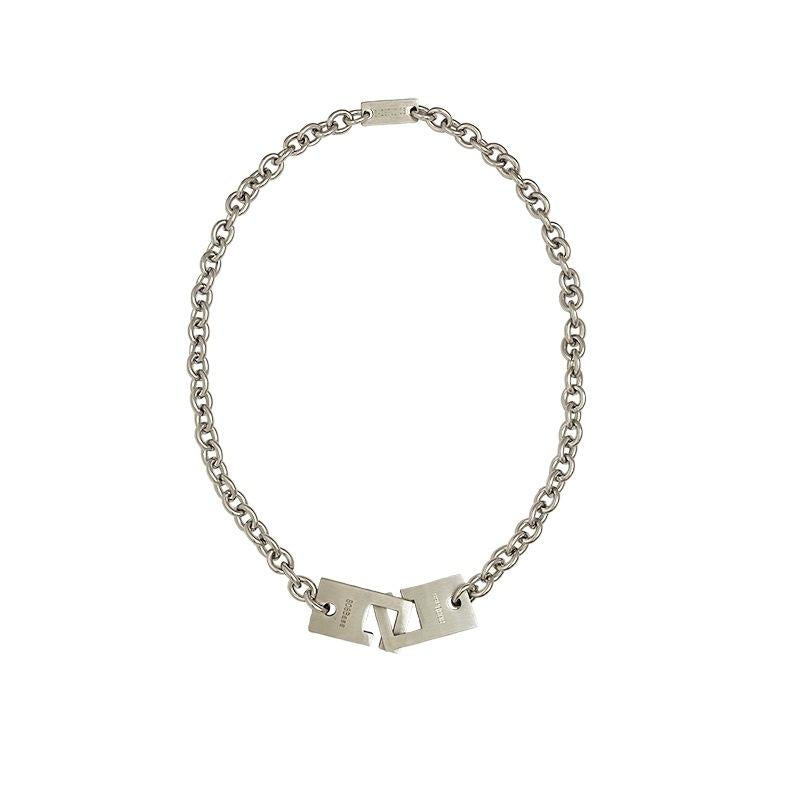 Pendant Necklaces POTCET Couple Style Stainless Steel Direction Letter Titanium Necklace Geometric Fashion Hip Hop Party Jewelry