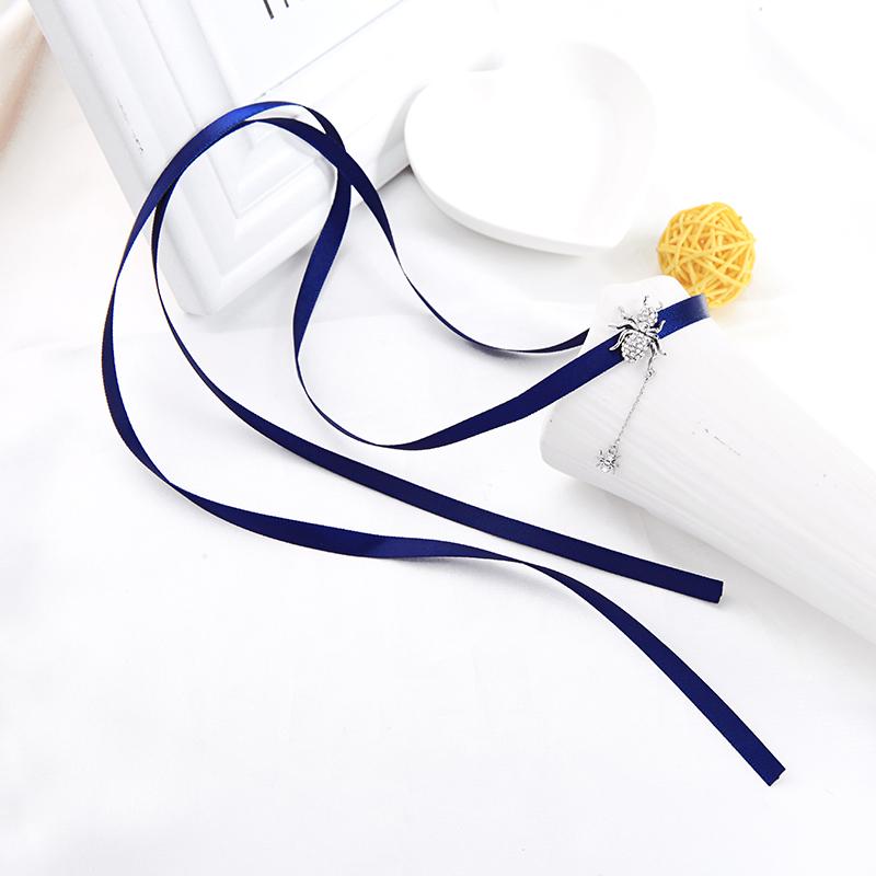 Pendant Necklaces Bohemia Arrival Fashion Necklace For Women Ribbon Adjustabel Crystal Spider Choker Handmade Birthday Date Gift Jewelry