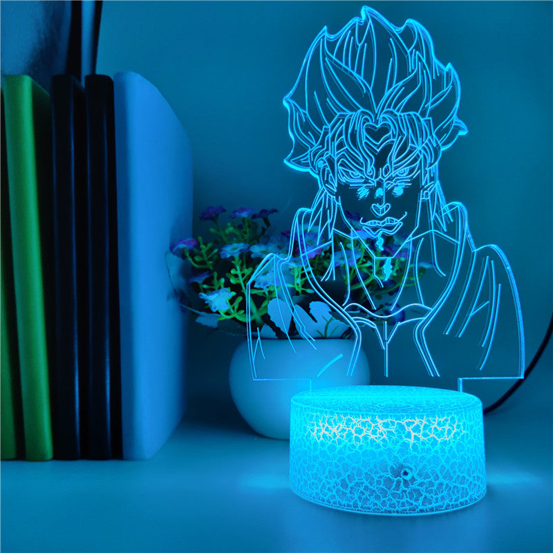 3D Desk Lamp Acrylic Night Sensor Light LED Anime Dio Brando Nightlight JOJO&#039;s Bizarre Adventure Party Decoration Gift for Fans Kids