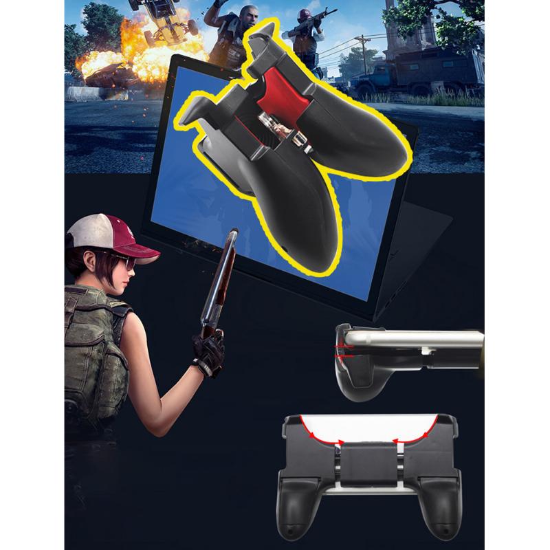 Game Controllers & Joysticks 5 In 1 Gamepad For PUBG Mobile Phone Android Trigger Fire Shooter Button Controller Joystick Foldable Gi