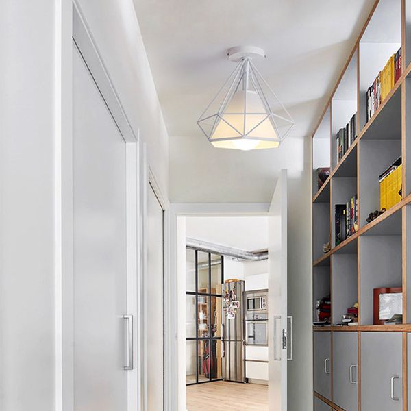 Ceiling Lights Modern Led Ceiling Lights Vintage industrial Ceilings lamp Shade Retro Loft Plafonniers for Living Room Kitchen Cage Home Dec