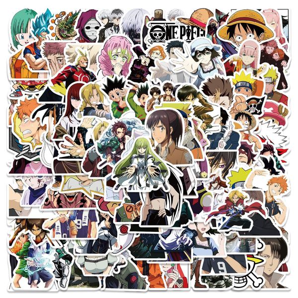 100 PCS Mixed Anime theme collection Graffiti Skateboard Stickers For Car Laptop Pad Bicycle Motorcycle PS4 Phone Luggage Decal Pvc guitar F
