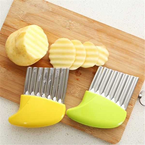 sell wholesale tool French Fries Cutter Stainless Steel Potato Chips Making Peeler Cut Vegetable Kitchen Accessories Knife Wavy
