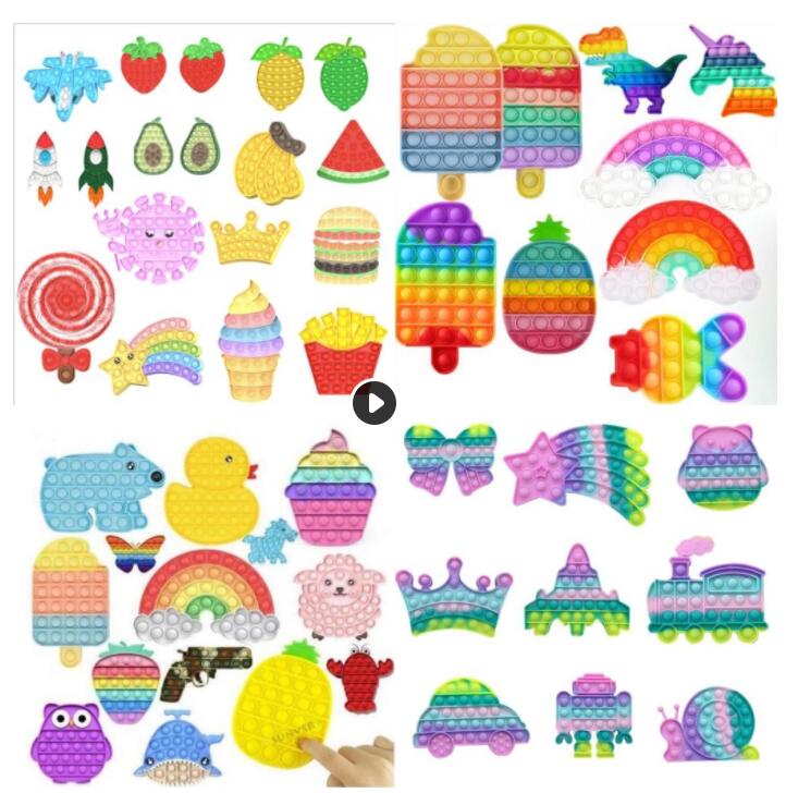 Plenty stock NEW!!! Fidget Toys Push It Bubble Antistress Toys Anti-stress Soft Sensory Gifts Reusable Squeeze Gifts Stress Reliever Interactive Boa