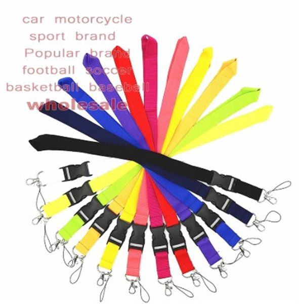 10pcs Cell phone lanyard Straps Clothing Sports brand for Keys Chain ID cards Holder Detachable Buckle Lanyards