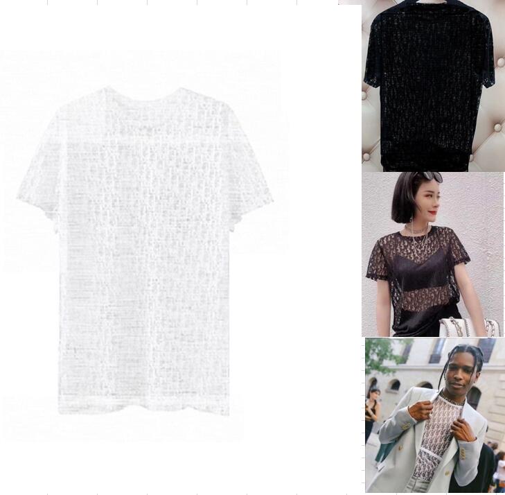 Womens Blouses Shirts evening Clothing summer shirts woman men freeze t shirt Hollow Out black white Sheer HIP HOP t-shirt wear tech fleece Polos Vo