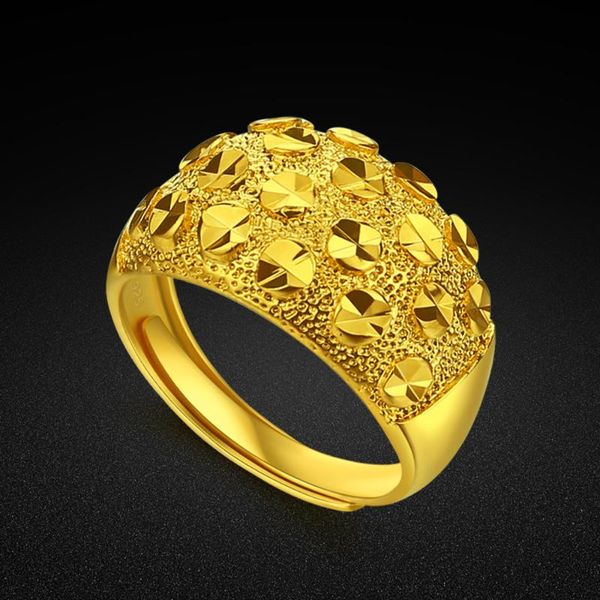 Cluster Rings Bohemian Vintage Style 925 Silver Ring Women&#039;s Gold Filled Surface 24k Wedding Jewelry Gift