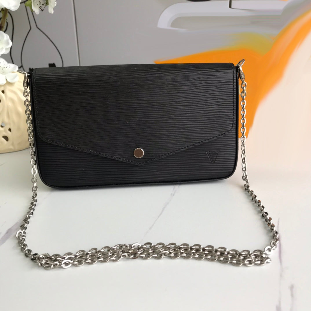 Fashion designer shoulder bag luxury womens handbags tops quality flower letter Felicie Pochette chain crossbody bags ladies envelope sling purses #