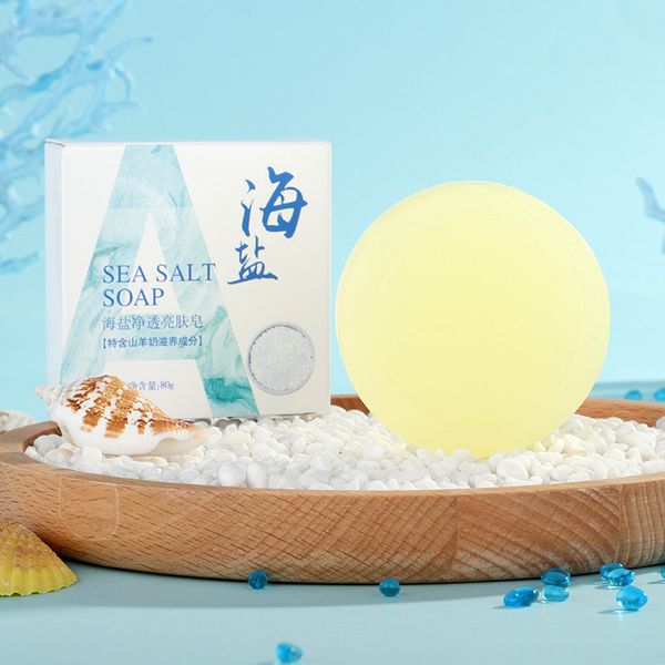 DHL Sea Salt Handmade Natural Goat Milk Soap Face Treatment Wash Soaps Bath Shower