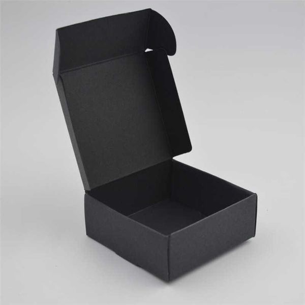 50pcs Black Craft Kraft Paper Box black Packaging Box Wedding Party Small Gift Candy Jewelry Package Boxes For Handmade Soap box Y0712