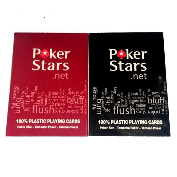 Red-Black Texas Holdem Plastic Playing Card toy Game Poker Cards Waterproof And Dull Polish Star Board Games