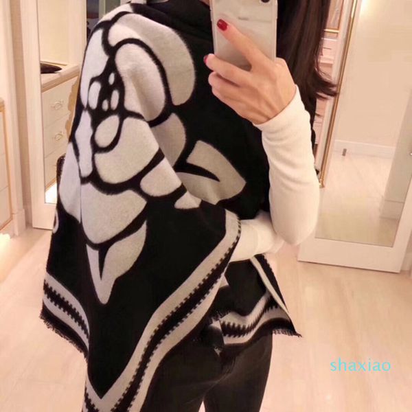 Fashion Autumn And Winter 100% Cashmere Scarves Designer High Quatity Keep Warm Lapel Head Scarfs For Women Luxury Scarf Plaid