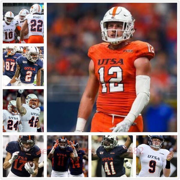 Custom UTSA Roadrunners Football Jersey David Morgan Marcus Davenport Frank Harris DeQuarius Henry NCAA College mens women youth all stitche