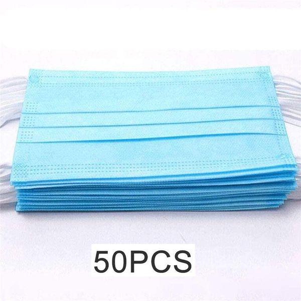 Usa in Stock Disposable Mask 50pcs 3-layer Protection and Personal Health with Earloop Mouth Sanitary Face Masks 496