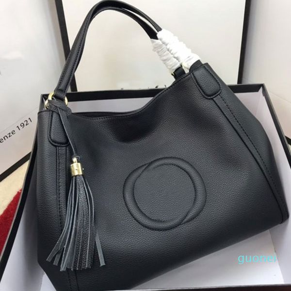 Large 2021 Package Handbag Purse Crossbody Bag Fashion Litchi Grain Classic Style Genuine Leather Interior Zipper High Quality