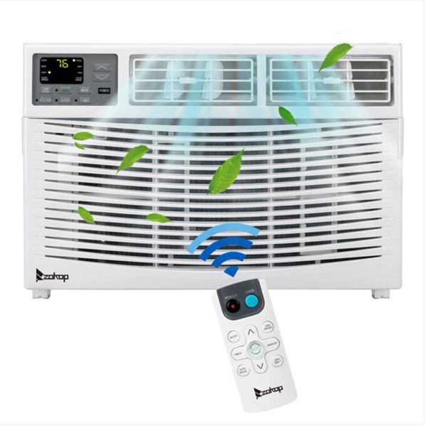 2022 Home Decor 12000BTU WAC-12000 110V 1250W Air Conditioner White ABS Window Type Refrigeration-Energy Saving-Fan-Dehumidification Portabl