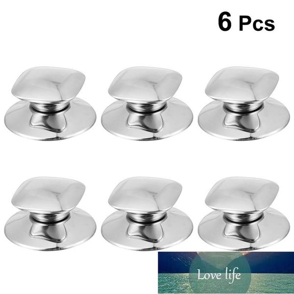 6PCS Square Shape Stainless Steel Pot Knob Kitchen Replacement Cookware Pot Lid Handle Holding Knob