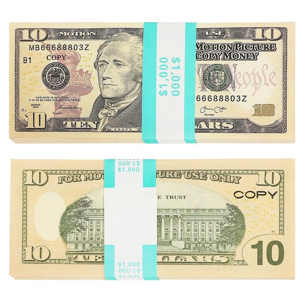 Other Special Paper Movie prop banknote Party Games 10 dollars toy currency fake money children gift 1 20 50 Euro dollar ticket Q241112