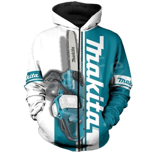 Chainsaw Worker Tool instrument Funny Tracksuit Fashion 3D Printed Casual Hoodies-Sweatshirts-Jacket Men Women drop 210818