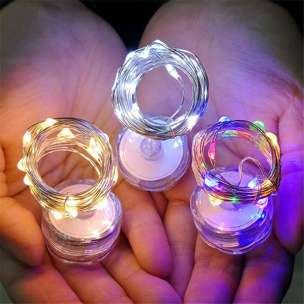 10Pcs 1M-2M LED Underwater Candle Submersible Copper Wire String Light Vase Bottle Fairy Lights for Wedding Party