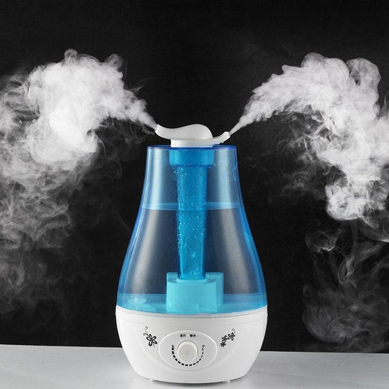 Humidifiers 3000ML High Capacity Ultrasonic Air Humidifier With Double Sprayers For Home Office Volume Fog Mist Maker Essential Oil Diffuser