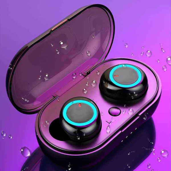 Y50 Tws Bluetooth Earphone Wireless Headphone Stereo Headset Sport Earbuds Microphone with Charging Box for Smartphone Lg