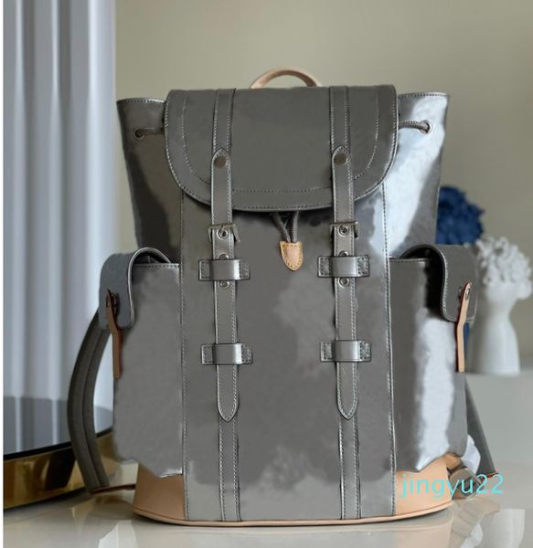 2021 mirror backpacks mens womens top quality geninue leather designer Sport bags Outdoor Packs pink silver backpack travel