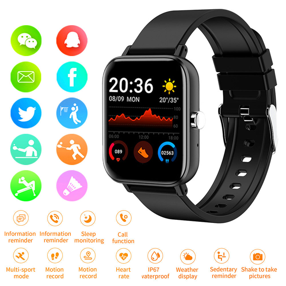 Smart Watch IP68 Waterproof H10 SmartWatch Men Women Sport Fitness Tracker Wristwatch Call Bluetooth Blood Pressure Heart Rate Monitor Watches For A