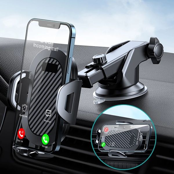 With Retail box Universal Sucker Car Phone Holder Mount GPS stand Gravity Dashboard Mobile phones Holders 360 Degrees For iPhone 13 12 Xiaom