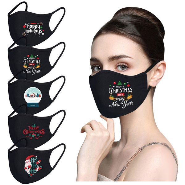 designer cotton breathable face masks black christmas fashion face masks washable reusable dustproof masks for woman KKA1832