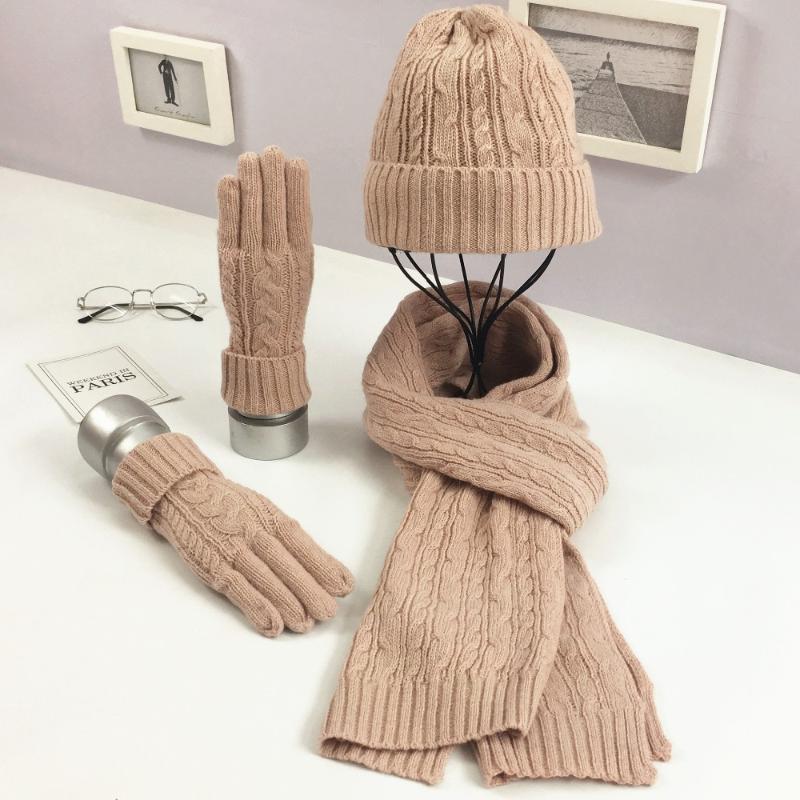 Hats, Scarves & Gloves Sets Autumn And Winter Fashion Knitted Wool Scarfs Hats Men Women Designer Hat Scarf