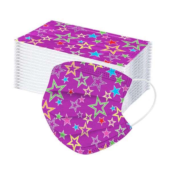 Classic Wholesale Designer Face Mask disposable adult colorful tie-dye printing male female protective three-layer masks