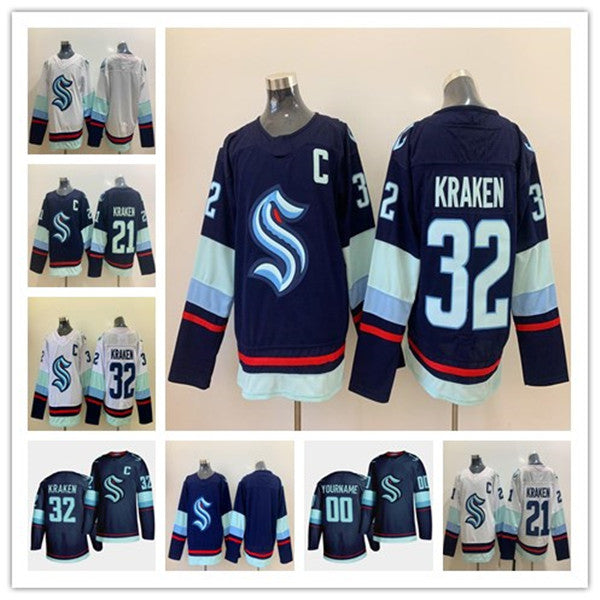 2021 2022 Seattle Kraken Ice Hockey Jersey 5 Mark Giordano 29 Vince Dunn 37 Yanni Gourde 32th New Team Custom Mens Womens Youth Any Nunber Any Name