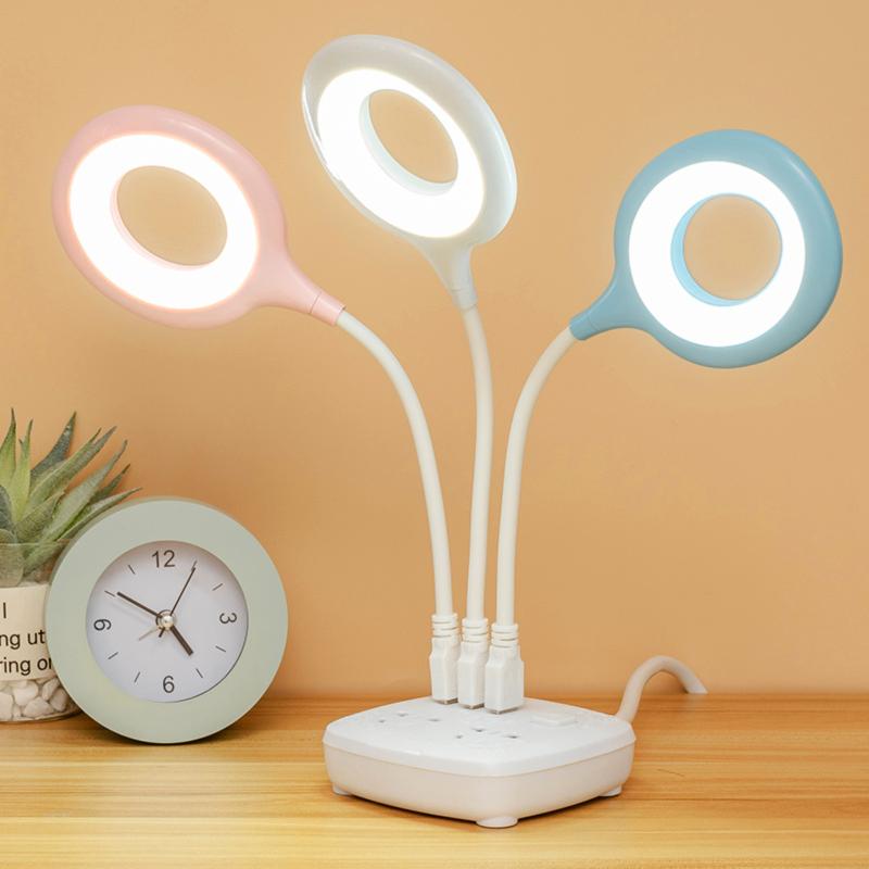 Night Lights USB Portable LED Ring Light Flexo For Bedroom Study Reading Book Eye Protection Laptop Desk Lighting