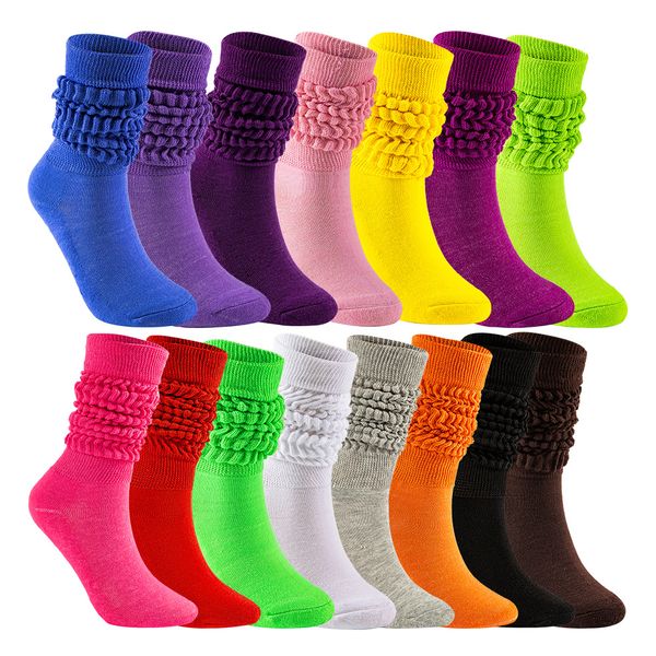 slouch socks loose european and american style mens and womens high tube tide socks bubble socks