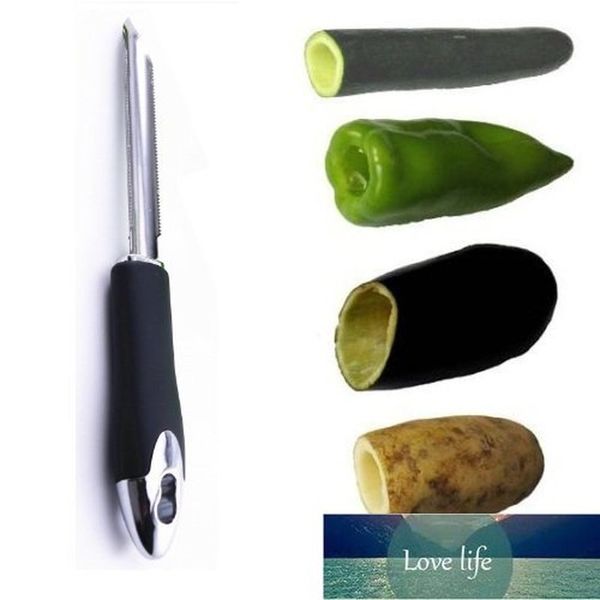 Home Portable Chili Pepper Corer Stainless Steel Zucchini Courgette Cucumber Corers Special Kitchen Gadgets with Serrated Edge