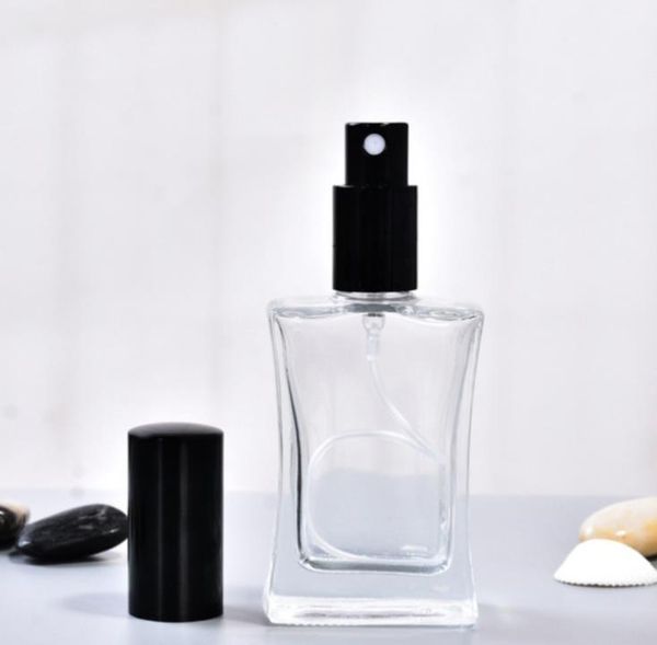50ml square perfume bottles empty bottle clear glass spray-bottle wholesale SN4262
