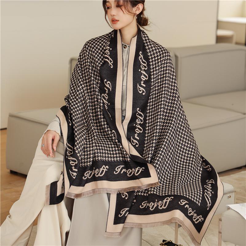 Scarves Warm Cashmere Scarf Women Shawls Thick Pashmina Blanket Neckerchief Design Foulard Wrap Bufanda Poncho 2021 Echapre