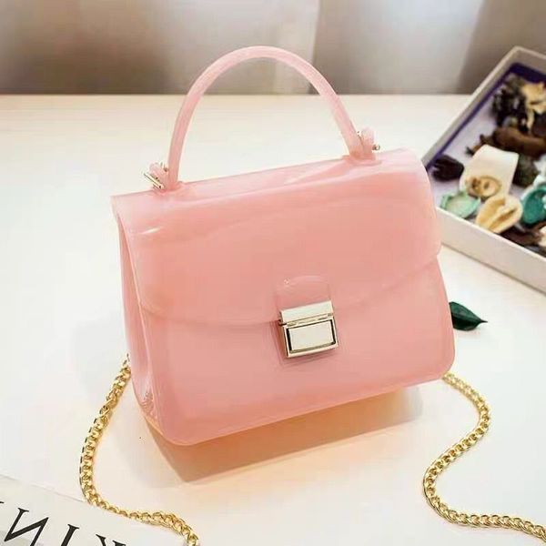 Jelly 2021 Trendy Women&#039;s Ins Super Hot Korean Version Simple Shoulder Bag Candy Color Pvc Portable Messenger