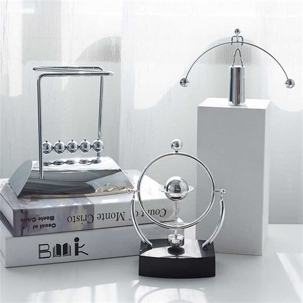 Modern Home Decoration ton&#039;s Pendulum Perpetual Motion Office Accessories Ball Physics Tumbler Desk Gift 211108